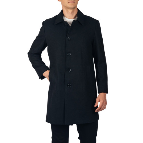 Alpine Swiss Orson Mens Wool Blend Car Coat Tailored Long Topcoat